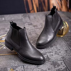 Ghete de barbati negre din piele 100 naturala GH135 3