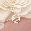 Lantisor Familie unita - Inimi in disc - 2 nume si cristale Swarovski - Argint 925-Personalizate >> Ocazie >> Familia mea >> Noutati