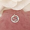 Lantisor Familie unita - Inimi in disc - 4 nume si cristale Swarovski - Argint 925-Personalizate >> Ocazie >> Familia mea >> Noutati