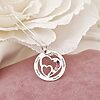 Lantisor Familie unita - Inimi in disc - 5 nume si cristale Swarovski - Argint 925-Personalizate >> Ocazie >> Familia mea >> Noutati
