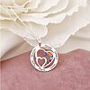 Lantisor Familie unita - Inimi in disc - 6 nume si cristale Swarovski - Argint 925-Personalizate >> Ocazie >> Familia mea >> Noutati