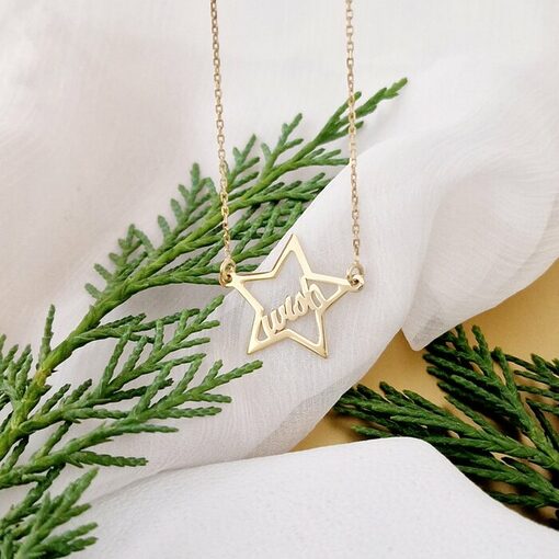 Lantisor festiv - Wish upon a star - Argint 925 placat cu Aur Galben 18K-Craciun >> Cadouri FESTIVE 2023 >> Noutati