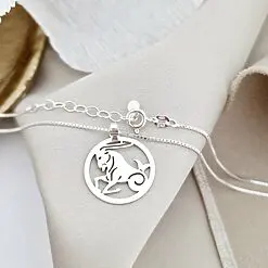 Lantisor zodia ta in armonie - Pandantiv disc cu simbol Capricorn - Argint 925-Personalizate >> Ocazie >> Lantisoare cu Zodii >> Promoții >> Noutati