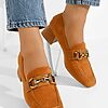 Mocasini cu toc Nasha camel-Mocasini cu toc-Mocasini cu toc