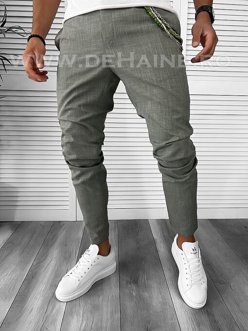 Pantaloni barbati casual regular fit gri B7881 F5-2.3-Pantaloni > Pantaloni casual