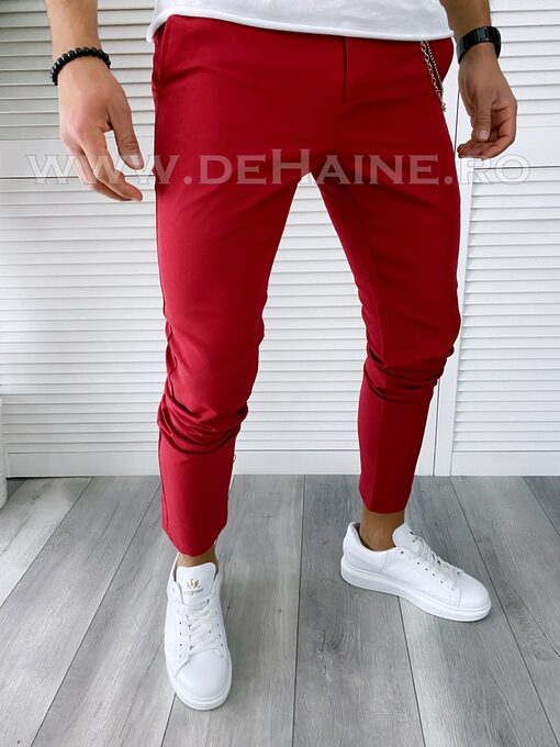 Pantaloni barbati casual regular fit rosii B1750 6-2 e*-Pantaloni > Pantaloni casual