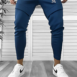 Pantaloni de trening bleumarin silon conici 12374 14-1.2-Pantaloni > Pantaloni de trening