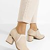 Pantofi cu toc gros Dairisa bej-Pantofi cu toc gros-Pantofi cu toc gros