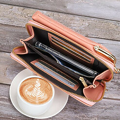 Portofel tip geanta Giulia PT936 peach 4