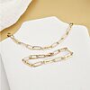 Set lantisor si bratara TOTUL MEU - 3 placute personalizate si lant din zale mari - Argint 925 placat cu Aur Galben 18K-Toate >> Argint 925 >> Lantisoare Argint >> Noutati