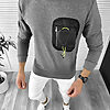 Bluza barbati gri slim fit K205 i14-2-Bluze barbati