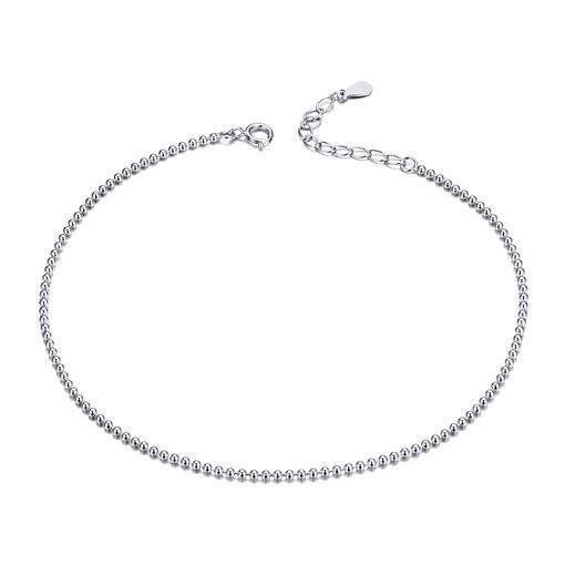 Bratara de glezna din argint Silver Simple Beads-Bratari >> Bratari din argint