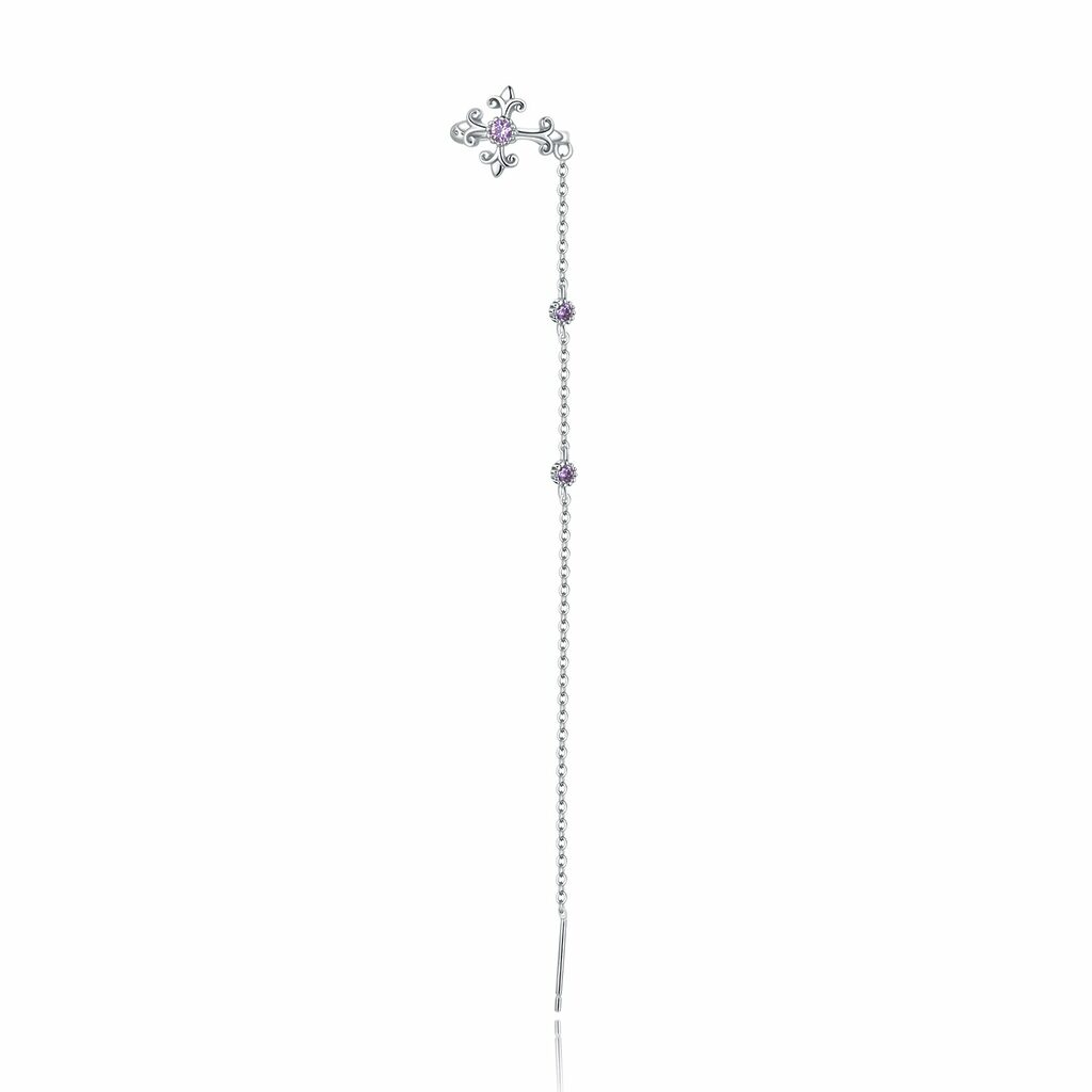 CERCEL din argint Cross Ear Cuff-Cercei >> Cercei din argint