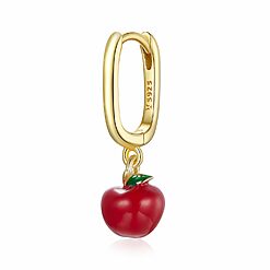 CERCEL din argint Golden Dropped Apple-Cercei >> Cercei din argint