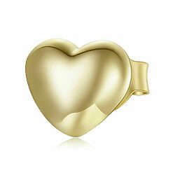 CERCEL din argint Golden Heart Stud-Cercei >> CERCEL