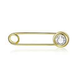 CERCEL din argint Golden Safety Crystal-Cercei >> CERCEL