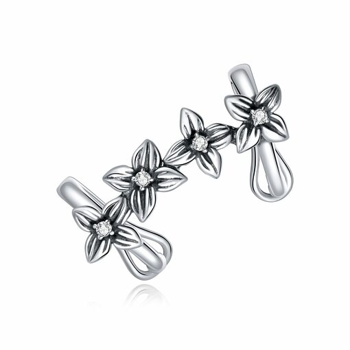 CERCEL din argint Silver Simple Flowers-Cercei >> Cercei din argint