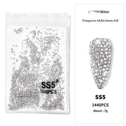 CRISTALE SWAROVSKI SILVER MARIME SS5 SET 1440BUC - SILVER-SS5 - Everin.ro-NAIL ART ❤️