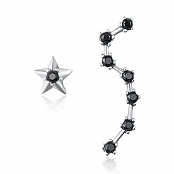 Cercei din argint Asymmetric Stars-Cercei >> Cercei din argint