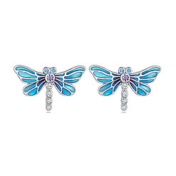 Cercei din argint Blue Shine Dragonfly-Cercei >> Cercei din argint