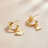 Cercei din argint Creative Stud Golden-Cercei >> Cercei din argint