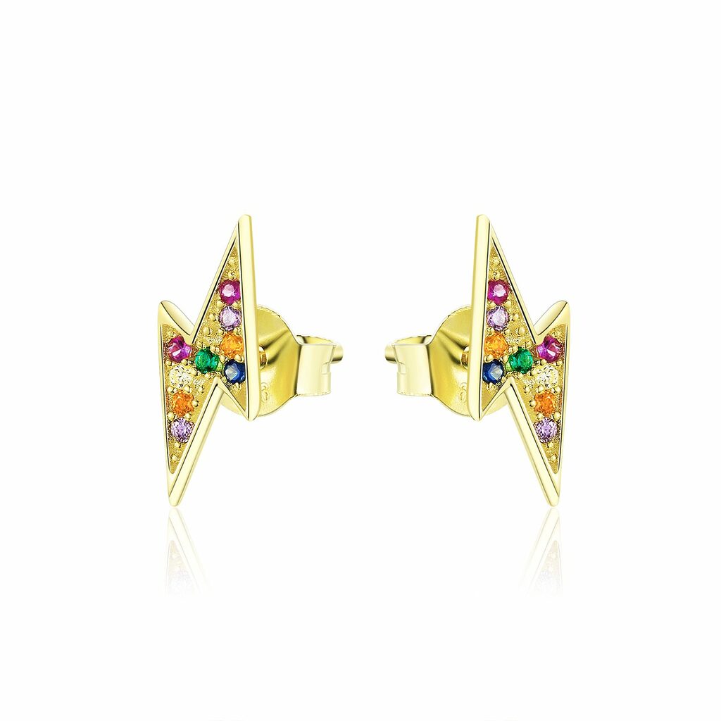 Cercei din argint Golden Flash Studs-Cercei >> Cercei din argint