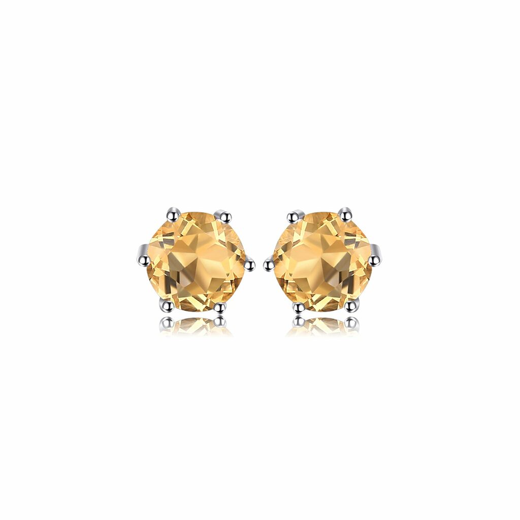 Cercei din argint Little Citrine Dots-Cercei