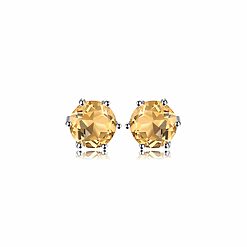 Cercei din argint Little Citrine Dots-Cercei