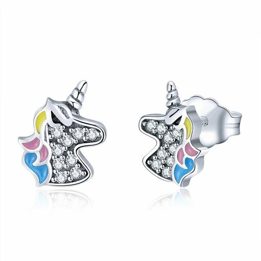 Cercei din argint Little Shiny Unicorns-Cercei >> Cercei pentru Mireasa