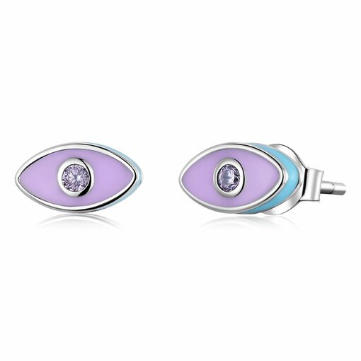 Cercei din argint Purple Eye Stud-Cercei >> Cercei din argint