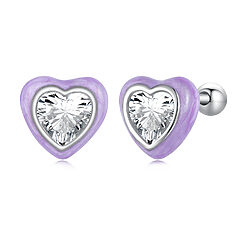 Cercei din argint Purple Mother of Pearl-Cercei >> Cercei din argint