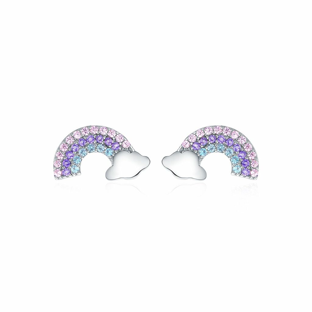 Cercei din argint Rainbow Clouds Studs-Cercei