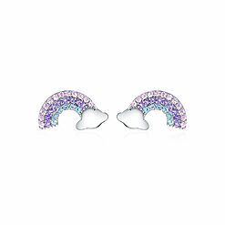 Cercei din argint Rainbow Clouds Studs-Cercei