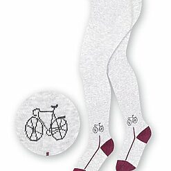 Ciorapi bumbac gri deschis cu bicicleta Steven S071-156-COPII