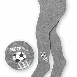 Ciorapi copii bumbac gri melanj cu fotbal Steven S071-182-COPII