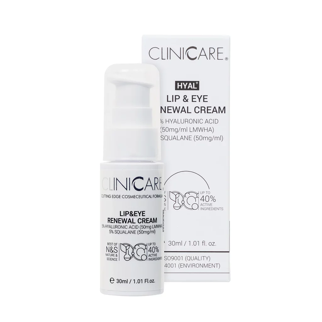 ClinicCare Crema de Ochi si Buze Hyal+ Lip Eye Renewal 30 ml-Tipuri de ten-Contur ochi