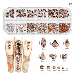 Cristale decor unghii marimi si forme diferite KK-07 - KK-07 - Everin.ro-NAIL ART ❤️