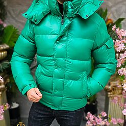 Geaca VERDE din fas foarte groasa pentru barbati cu gluga GC830 3