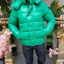 Geaca VERDE din fas foarte groasa pentru barbati cu gluga GC830 6