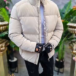 Geaca bej foarte groasa cu guler GC854 3