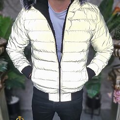 Geaca reflectorizanta de barbati groasa cu blana detasabila GC841 5