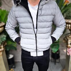 Geaca reflectorizanta de barbati groasa cu blana detasabila GC841 6