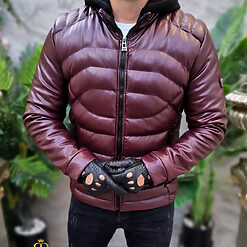 Geaca visinie foarte groasa cu gluga GC855 2