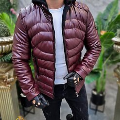 Geaca visinie foarte groasa cu gluga GC855 5