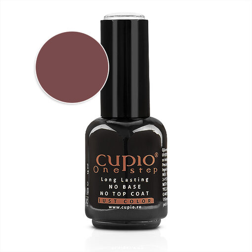 Gel Lac 3 in 1 Cupio One Step Dark Brown 15ml - R235-Oje Semipermanente 3 in 1-Oje Semipermanente 3 in 1