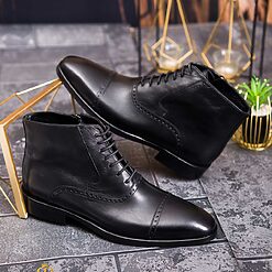 Ghete Reginald de barbati negru din piele 100 naturala GH140 4