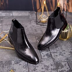 Ghete Reginald de barbati negru din piele 100 naturala GH142 3