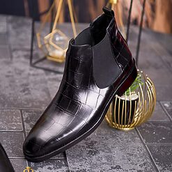 Ghete Reginald de barbati negru din piele 100 naturala GH142 4