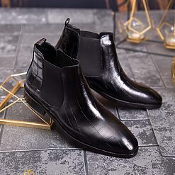 Ghete Reginald de barbati negru din piele 100 naturala GH142 6