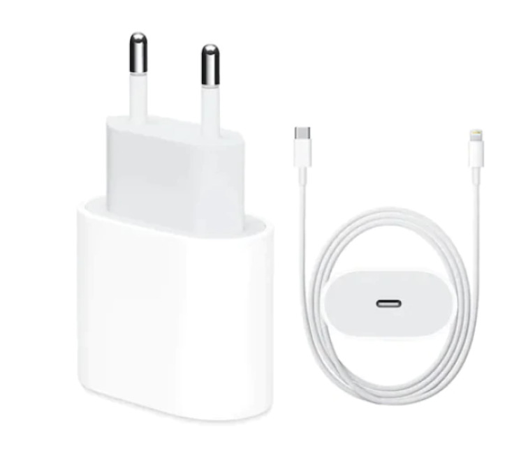 Incarcator compatibil cu Apple Fast Charger USB-C 20W + Cablu USB-C Lightning-Accesorii telefone